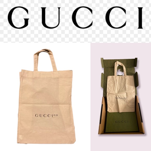 Gucci | Other | New Gucc0 Reusable Canvas Bag Marking The 100th Year For  Gucci | Poshmark